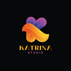 Kateina studio logo design 
