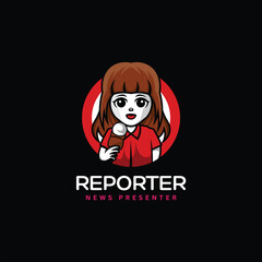 girl with reporter 