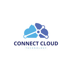 Connect cloud abstract logo design