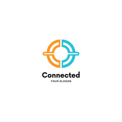 Connected logo vector