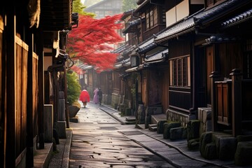 Fototapeta na wymiar Strolling through the historic streets of Kyoto, Japan.