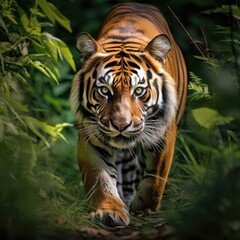 tiger in the zoo