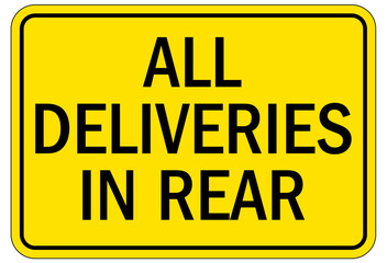 Truck driver sign all deliveries in rear