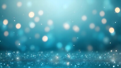 Blue bokeh background for new year, holiday, banner design.