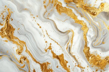 Marbleized Elegance White and Gold Texture