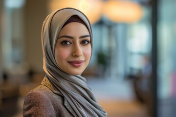 Radiating beauty a Muslim businesswoman