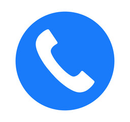 シンプルな青色の電話マーク	
 - obrazy, fototapety, plakaty