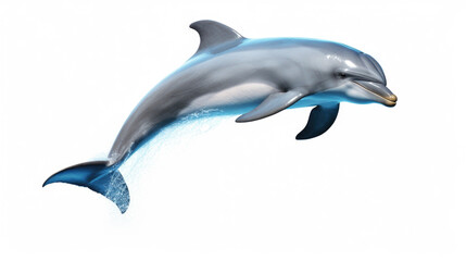 Dolphin captured mid-air as it jumps. Perfect for aquatic-themed designs and projects
