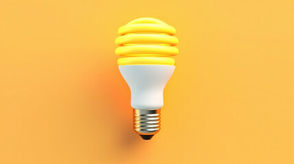 An illuminated light bulb symbolizing energy, creativity, and innovation, with a bright yellow glow against a black background