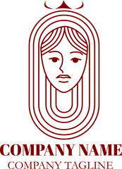 beautiful hand drawn logo minimalist style