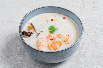 thai fish soup with coconut milk