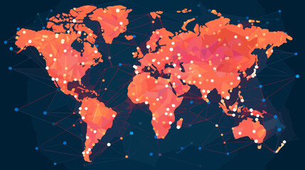 World wide business concept image. Vector illustration.