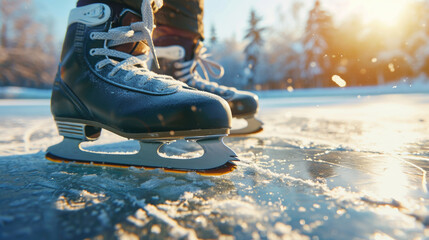 Close-Up Ice Skates
