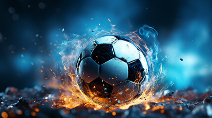 soccer ball on fire