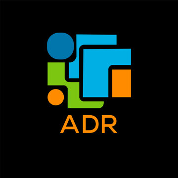 ADR Letter logo design template vector. ADR Business abstract connection vector logo. ADR icon circle logotype.
