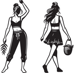 Fashion Girl Doing Fashion Vector