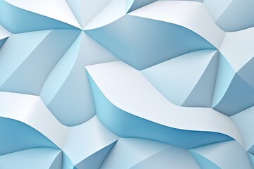 Abstract Geometric Paper Pattern in Shades of Blue