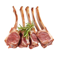Rack of Lamb Isolated on transparent background 