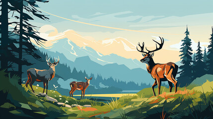 a_group_of_deer_grazing_in_a_sunlit_meadow_no_text_eye