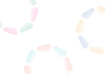 カラフルな水彩の点が円状に並んだ背景素材