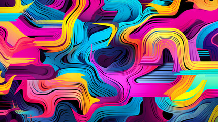 Obraz premium Funny doodle seamless pattern, artistic background
