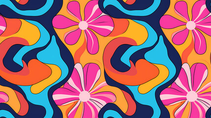 Funny doodle seamless pattern, artistic background