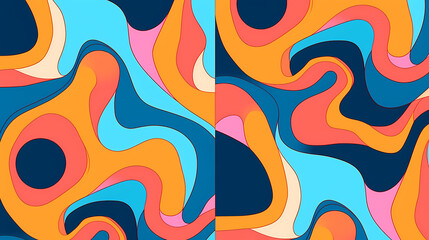 Funny doodle seamless pattern, artistic background