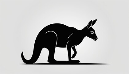 Vector Art: Kangaroo Silhouette from Shapes