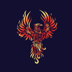 Phoenix Fire bird illustration