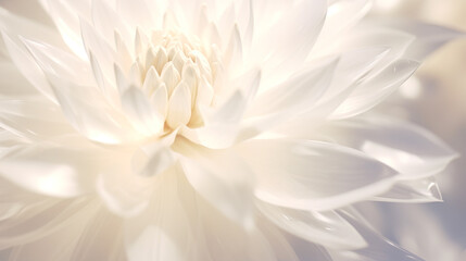 神々しい光を放つ白い花の背景 - obrazy, fototapety, plakaty