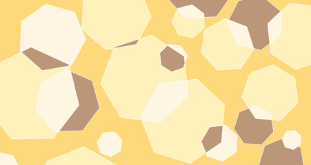 Vintage octagonal shape with random arrangement