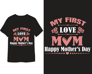 Mother's day tshirt design mom illustration premium vector