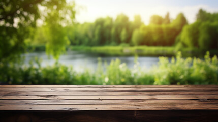 Fototapeta premium Empty wooden table background
