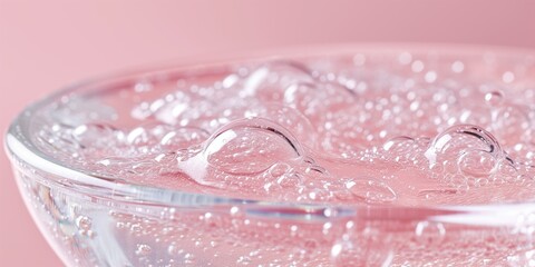 A clear gel exfoliator with the bubbles