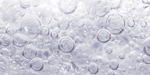 A clear gel exfoliator with the bubbles