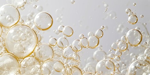Fototapeta premium A clear gel exfoliator with the bubbles