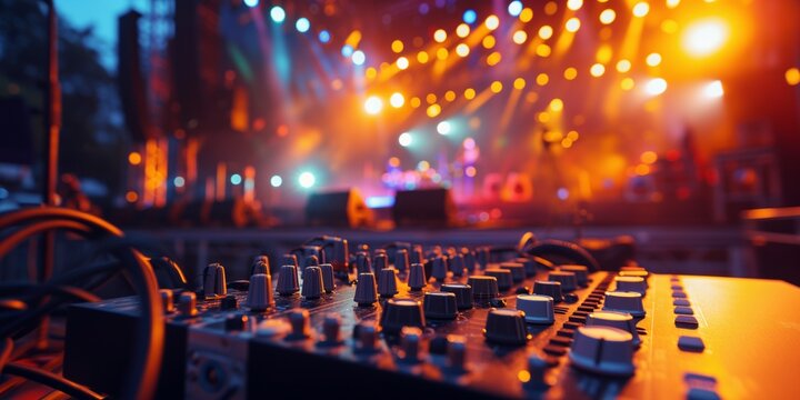 Stage at live production concert