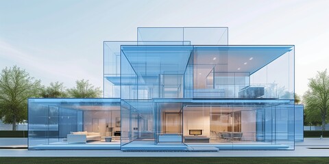 transparent house under x-ray