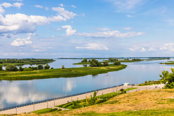 Fototapeta na wymiar Views of the Volga River in the Bolgar Historical and Archaeological Complex near Kazan, Russia