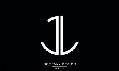 JL, LJ, Abstract Letters Logo Monogram