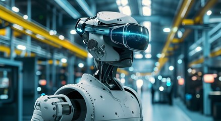 Fototapeta premium Industrial Design - The Future of Augmented Reality and Automation VR Headset