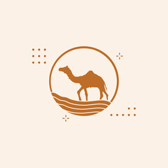 Modern Minimalist Camel Logo Design Flat Vector Camel Icon Flat Graphic Design