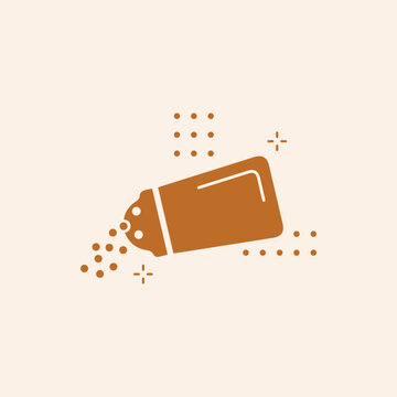 recommend clip art: Salt shaker icon in flat style isolated on white background. Baking and cooking ingredient. Food seasoning. Kitchen utensils salt shaker.