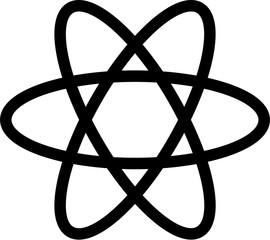 React and Atom Logos with Nuclear and Ion Vectors