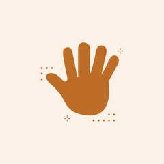Obraz premium Human palm hand vector silhouette Hand gesture