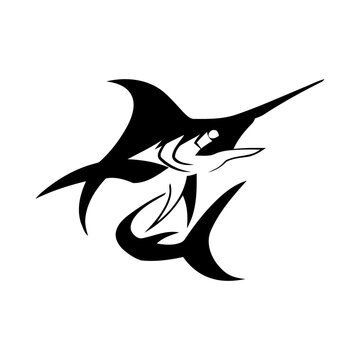 silhouette of a sword fish