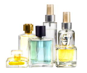 parfume bottles isolated