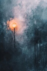 Illustrations portraying loneliness, longing, and nostalgia, capturing the light piercing through thick fog.