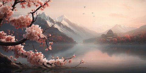 a view that captures the essence of tranquility - obrazy, fototapety, plakaty
