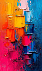 Colorful abstract background painted on the wall.